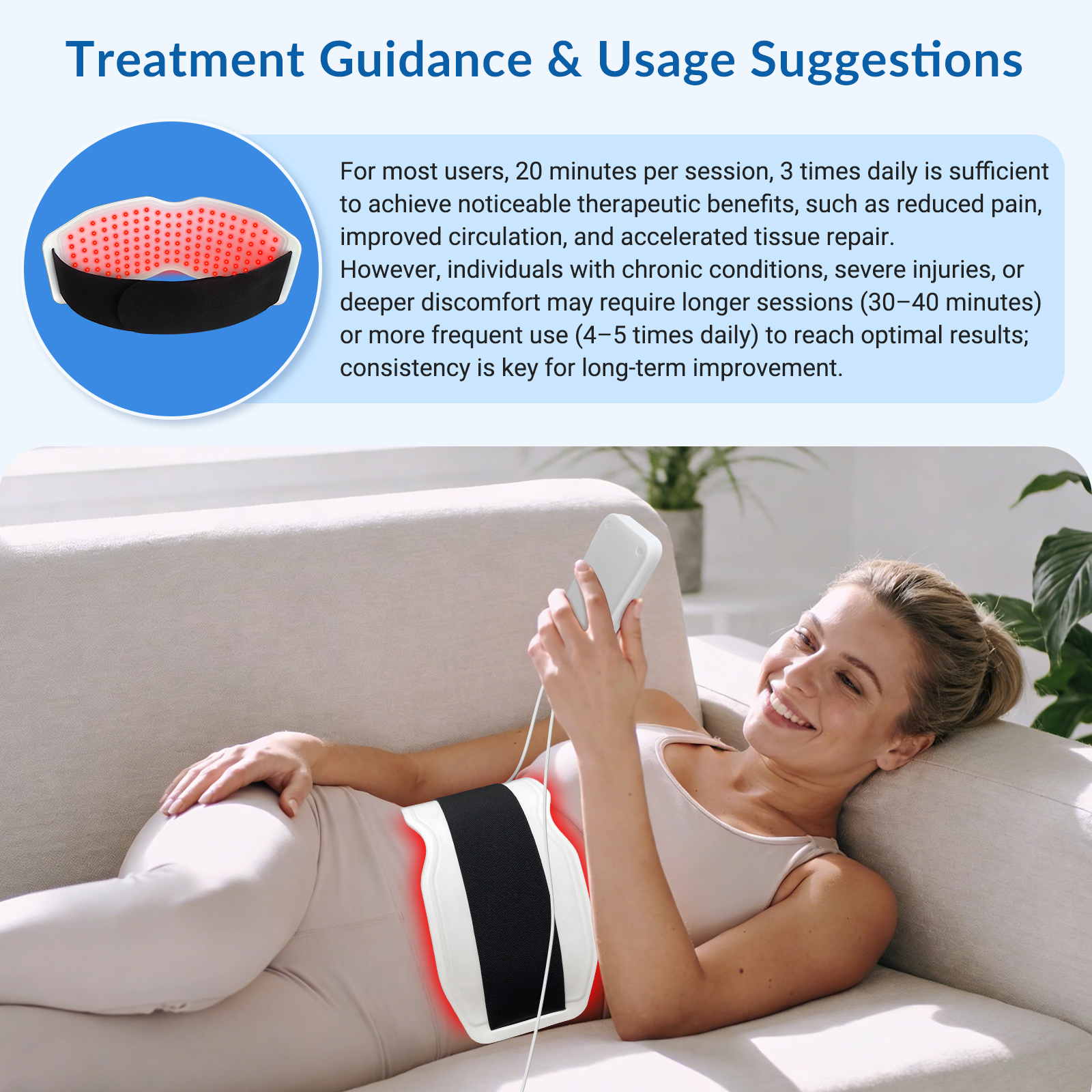 ZJKZ-red light therapy belt 830nm