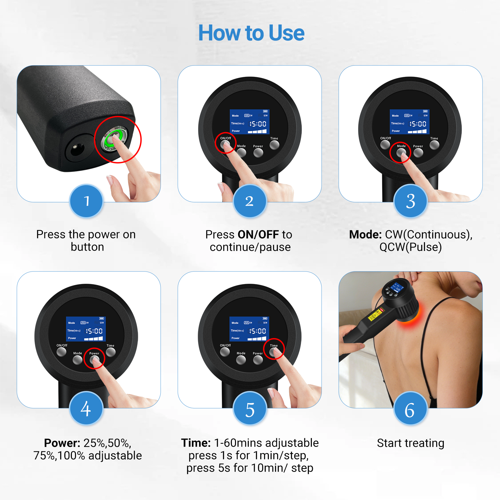 ZJKZ-red light therapy device for pain relief