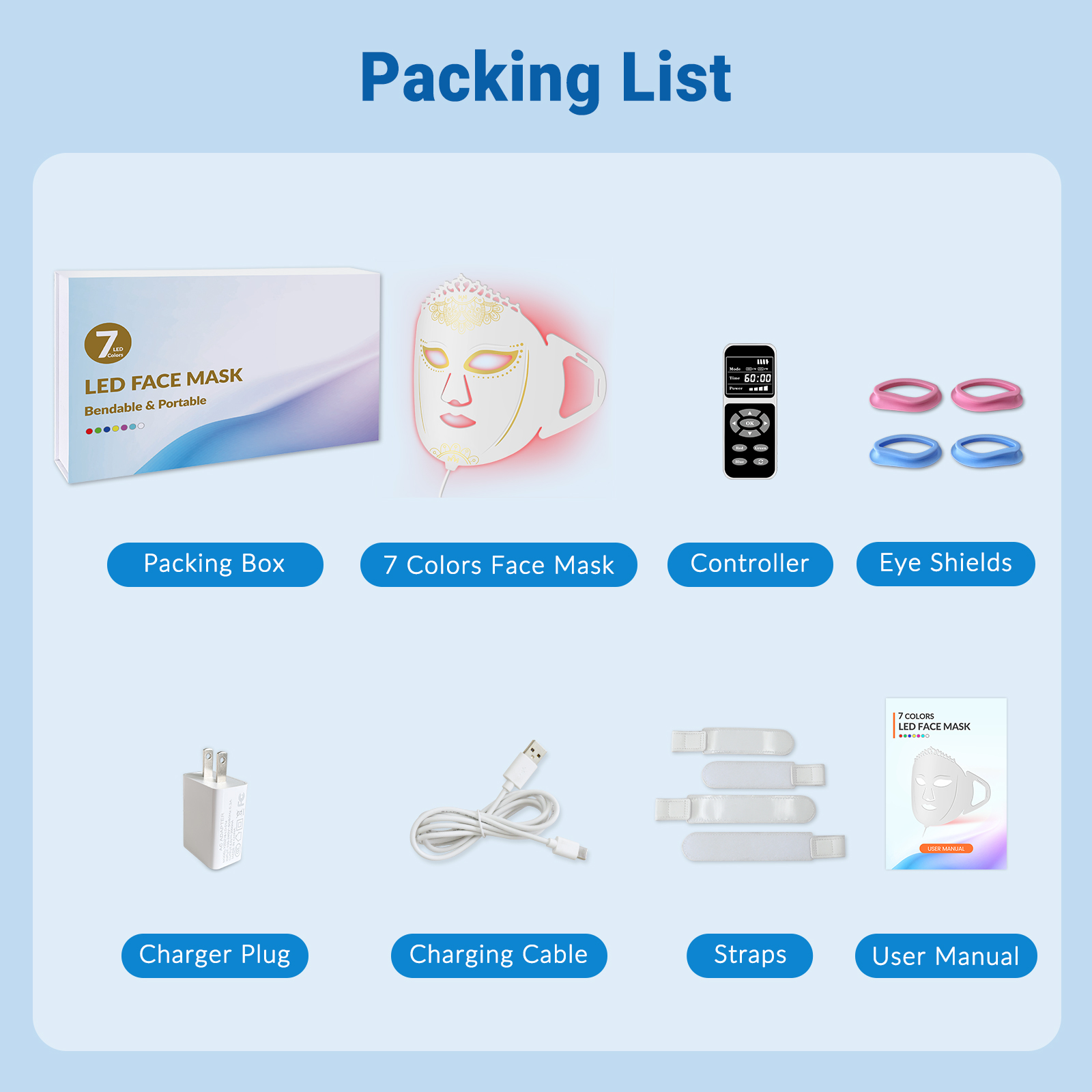 ZJKZ-face mask red light